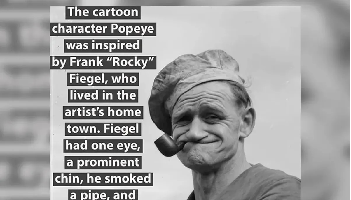 La leggenda su Frank Rocky Fiegel ispiratore di Braccio di ferro ‘Popeye’